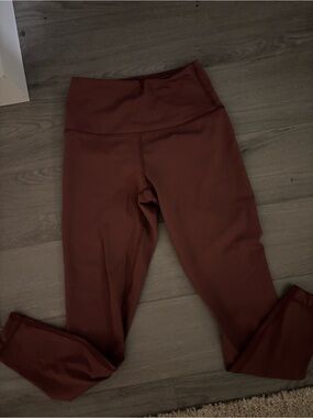90 Degree By Reflex Rust Brown High-Waist Leggings